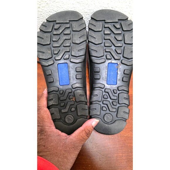 Alpro Anti-Slip Sole Unisex Black Leather Clogs M7/W9 EU40 Made In Germany Shoes - Picture 5 of 7